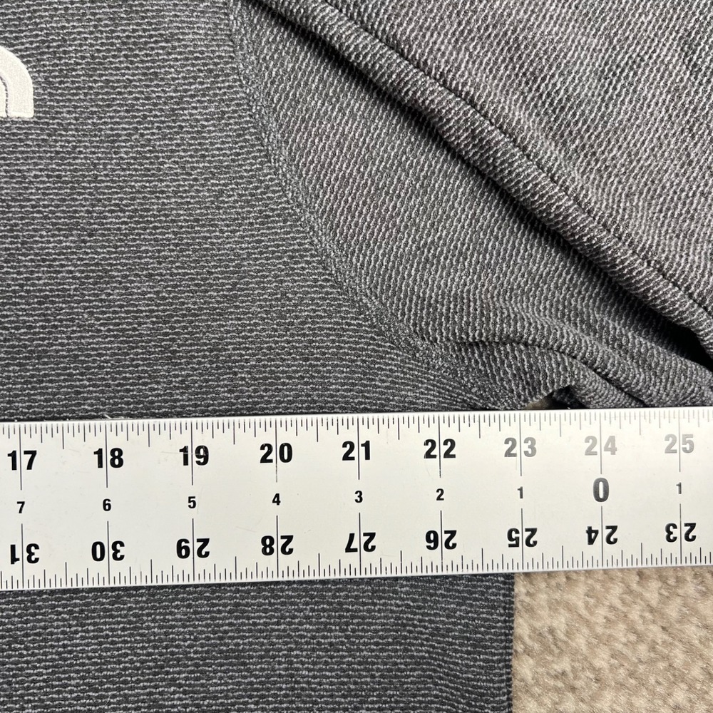 The North Face Mens Textured Cap Rock Quarter Zip Fleece Asphalt Grey Size L - Picture 6 of 7